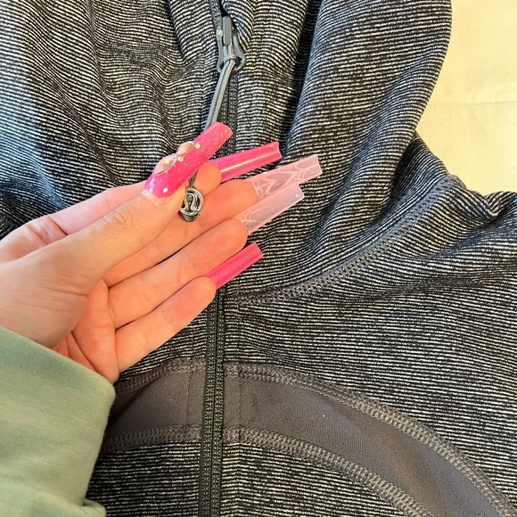 Lululemon athletics polo neck active wear zip up heathered grey - Picture 8 of 9